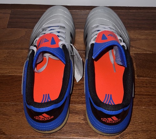 Adidas Indoor Soccer Sneakers Size 8 US MENS Silver Blue Red Copa Tango 18.4 NEW - Picture 7 of 9