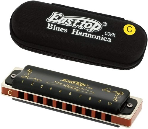 EASTTOP Diatonic Blues Harmonica 20tones Black Professional Harmonica UK Stock - Picture 8 of 22
