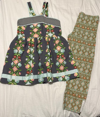 Matilda Jane Saturday Afternoon Top & Print It Leggings Hello Lovely EUC Size 14