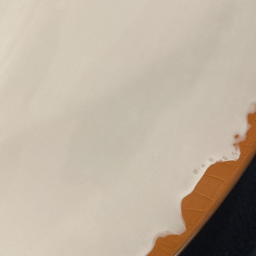 Hallmark GOOD WINE GOOD CHEESE White Platter 14.2 Red Earthenware Distressed New - Picture 7 of 8