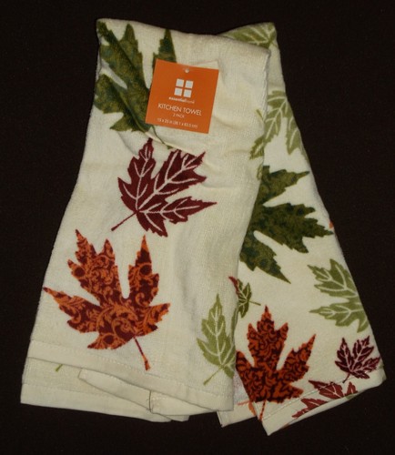 FALL AUTUMN TOWELS KITCHEN TOWELS SET OF 6 HARVEST PUMPKINS LEAVES CRITTERS NEW - Picture 6 of 6