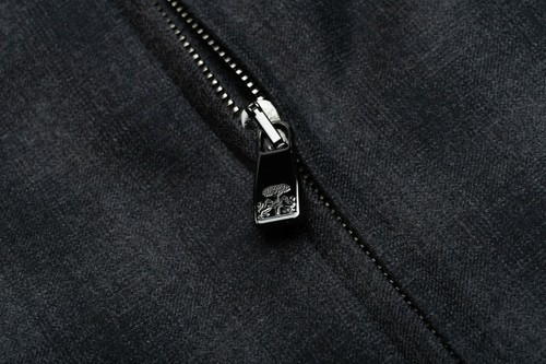 890$ CORNELIANI Coat Jacket Blouson Outwear Gray Pure Wool Padded 40 US / 50 EU - Picture 7 of 9