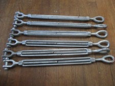 Marine EYE-JAW TURNBUCKLE 1/2'' x 12'' Swivel Pulley Galvanized Drop Forge Steel