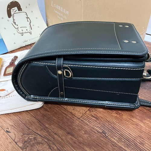 Randoseru Tsuchiya Kaban Japanese Kid's School Bag Backpack Leather Dark Green - Picture 4 of 8
