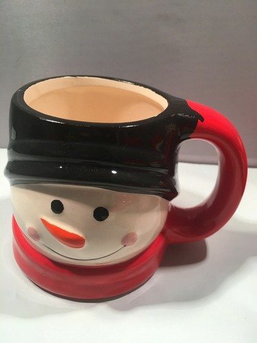 SANTA Figural 3D Christmas Holiday 12 Oz Kaffeebecher Tasse Keramik handbemalt - Bild 9 von 9