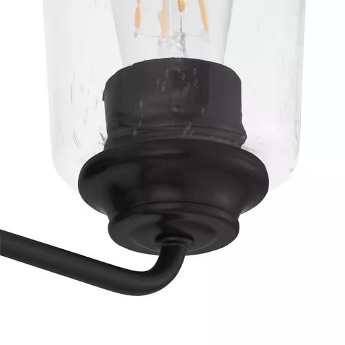 HAMPTON BAY Evangeline 32.375 in. 4-Light Matte Black Farmhouse Bat Vanity Light - Picture 4 of 10