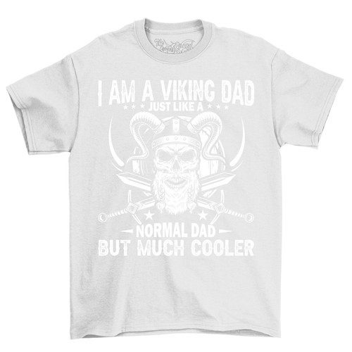 "I am a Viking Dad" T-shirt - Funny Viking Vibes for Cool Dads! Soft Cotton Tee, - Picture 4 of 38
