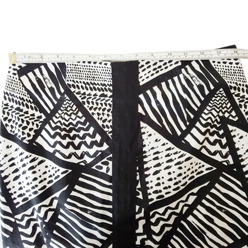 PORTMANS Work Party Pencil Skirt Black White Geometric Patterned Abstract Art - Picture 4 of 12