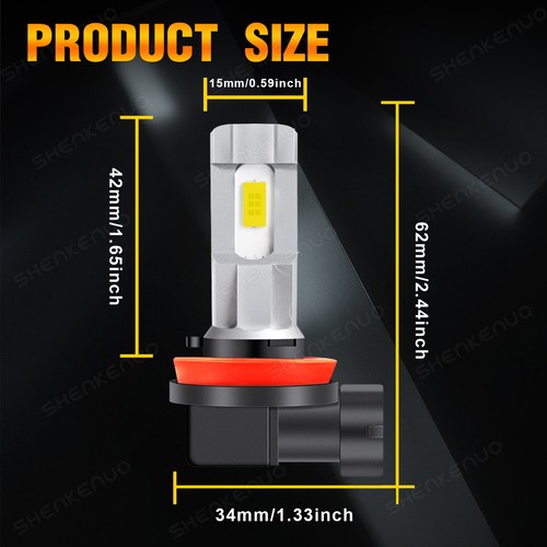 For Ford Focus 2005-2007 LED Headlight Hi/Lo + Fog Light Bulbs Kit Combo 6000K - Picture 16 of 16