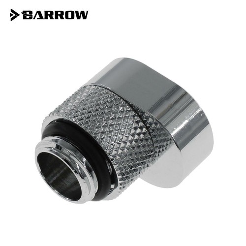 Barrow G1/4 Male to G1/4 Offset Female 360 Degree Rotary Adapter - Shiny Silver - 第 1/5 張圖片