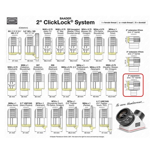 Baader 1.25"- 2" Clicklock Expansion Adapter # CLEXA-2 2956215 - Picture 3 of 4