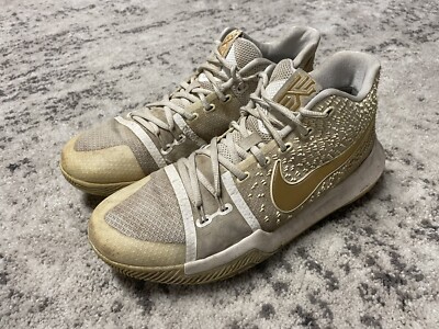 カイリー3 ホワイトゴールド Nike Kyrie III 3 Finals Gold white gold 852395-902 Mens Size
