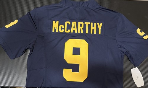 Playoff JJ McCarthy Diamond Michigan Wolverines Jersey Blue Rose Bowl Patch 9 - Picture 4 of 7