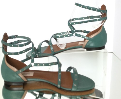 NUEVO VALENTINO Garavani Love Latch Strappy Grommet Sandalias (Talla 38) - Imagen 8 de 12