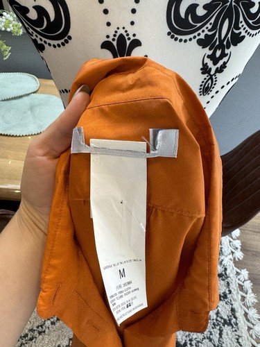 Max Mara Orange Size M 100% Silk Blouse Shirt - Picture 7 of 8