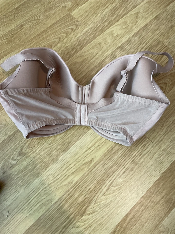 Womens Next Uk 34G Beige Jersey Padded Underwired Casual Balcony Bra - Image 3 of 4
