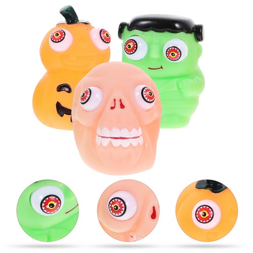 3pcs Halloween Squeeze Doll Toys Eye Ball Bouncing Scary Toys Party Favors - Zdjęcie 3 z 12