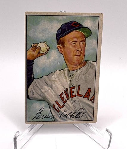 1952 Bowman #124 Birdie Tebbetts GOOD GD Cleveland Indians - Picture 1 of 2