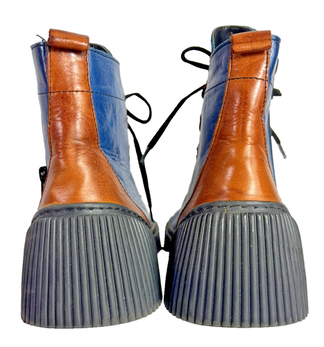 Spring Step Blue Leather Ankle Boot US Size 10 - Picture 6 of 13