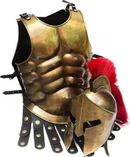 300 Movie Spartan Costume, Spartan Body Armour Chest Plate & Spartan Helmet
