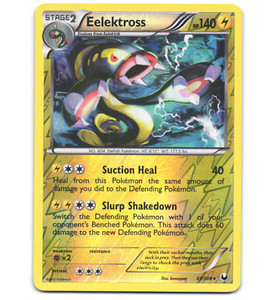 Pokemon 2012 Light Play Eelektross 47/108 Dark Explorers REVERSE Card