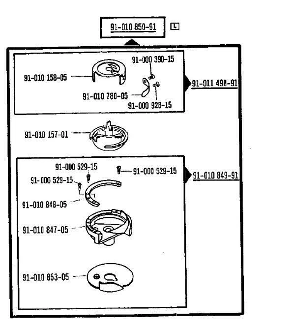 Rotary Hook+Cap+Bobbins for Pfaff 145 141-146 175-196 #91-010850-91,HPF-145 - Image 4 of 4