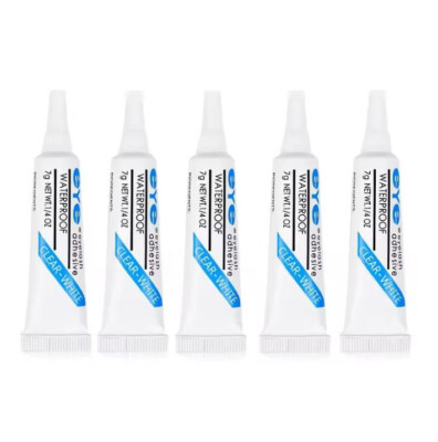 Wimpernkleber (5x) Clear-White / Transparent - für Sensible Augen - Wimpern Set