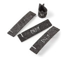 THE CELLAR WORDS FELT MODERN MINIMALIST NAPKIN RINGS SET OF 4 BLACK BRAND NEW