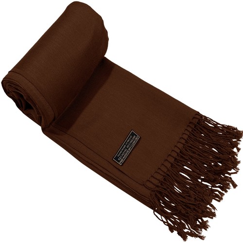 Dark Brown Thick Solid Color Cotton Blend Shawl Stole Pashmina CJ Apparel *NEW* - Picture 9 of 12