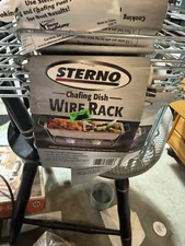 Sterno Chafing Dish Wire Rack Stand Serving Hot Food Tray Steel Warming NEW
