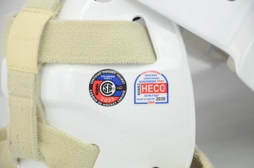 Bauer 940 Certified Straight Bar Senior Goalie Mask Medium White (0328-9326) - 第 6/7 張圖片