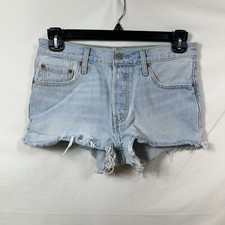 Levi's 501 XX Jean Shorts Women's Sz 28 Distressed Button Fly Denim Big E Jorts