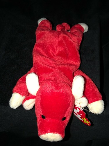 Ty Beanie Baby SNORT Red Bull 1995 Tag Protector P.V.C. Pellets Error - Picture 2 of 7