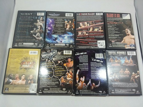 Lot of 8 WWF/WWE Wrestling DVDs - Royal Rumble Wrestlemania John Cena Jeff Hardy - Picture 5 of 8