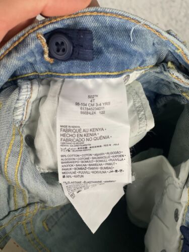 Levi's 502 Regular Taper Jeans Toddler Denim Pants Infant Boys Adjustable Waist - Picture 10 of 16