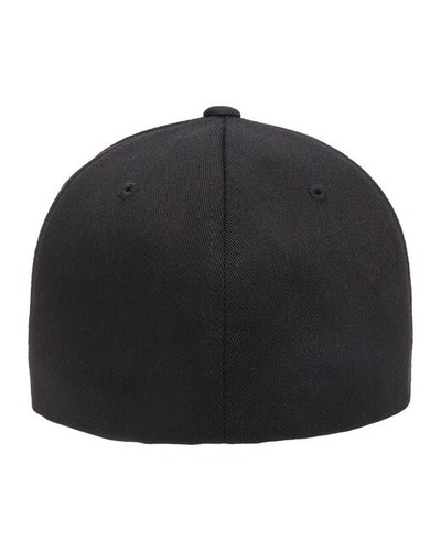 Cappello berretto baseball 6 pannelli Flexfit adulto lana pettinata twill tinta unita 6277 - Foto 4 di 6