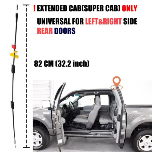 Cables de cierre superior de puerta trasera compatibles para Ford F150 1997-2003 F150 Heritage... - Imagen 2 de 7