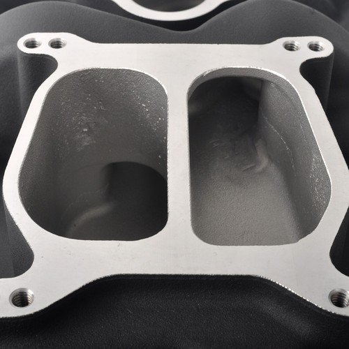 Aluminum Intake Manifold Dual Plane For SBC Small Block Chevy 1996-2002 Black - Picture 8 of 9