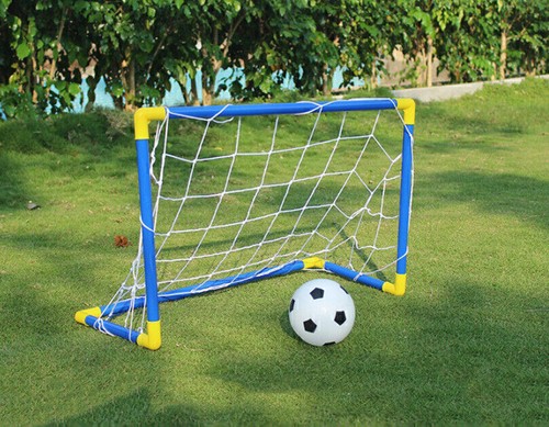Kinder Mini Tore Fußballtor Ballspiel Pumpe + Ball +Fussball Tor 60x41x29cm - Bild 2 von 3