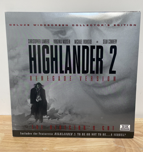 Highlander 2 LASERDISC LD Renegade Version Widescreen Collector's Edition