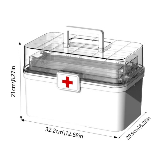 Household Medicine Box & Portable Medical Medicine Box Multi-layer Drug Storage - Picture 3 of 14