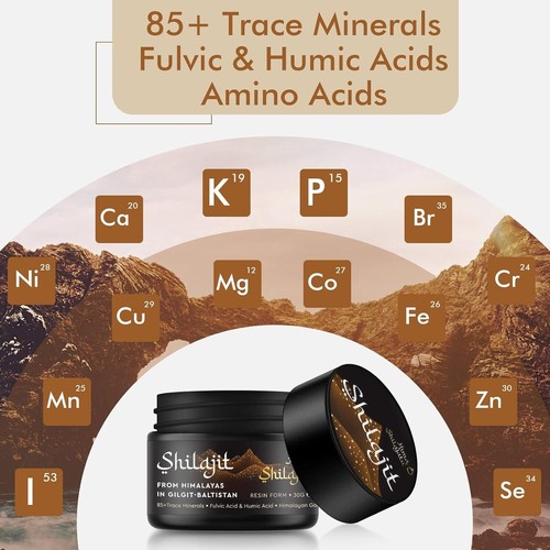 Shilajit Purest Himalayan Resin – Gold Grade 30g, Fulvic Acid, Energy Support - Picture 6 of 8