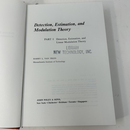 Detection, Estimation and Modulation Theory Part I - Harry L. Van Trees HC 1968 - Picture 7 of 15