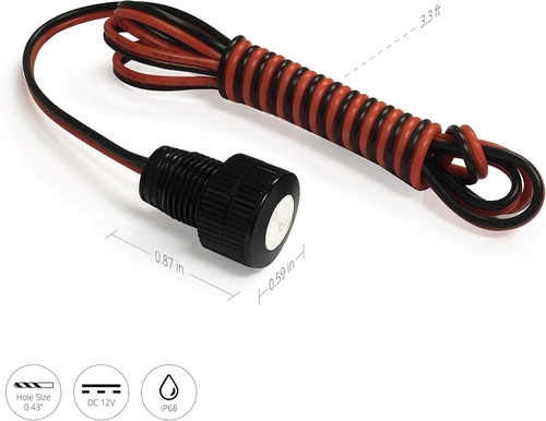 Oznium BRIGHTEST Light Bolt - Flush Mount 12V LED Light for Bumper, Grille, Cars - Picture 5 of 12