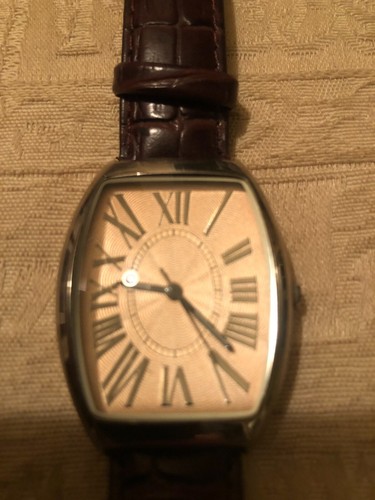 28x38x11mm case Marks & Spencer mans dress watch quartz leather strap 16mm - Picture 8 of 9