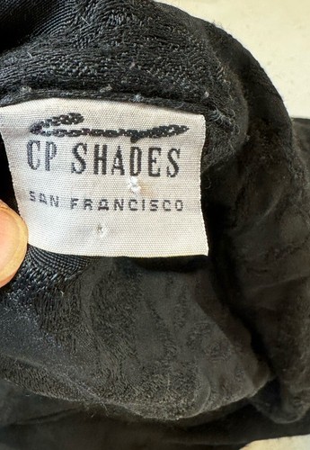 CP Shades kleine schwarze Bluse strukturiert Jaquard Knopfleiste Oversized - Bild 5 von 6