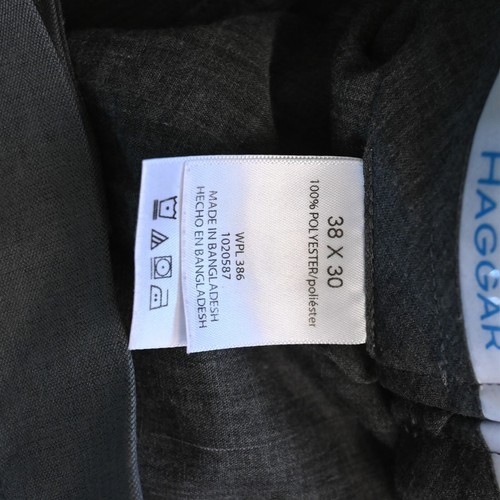 Cool 18 Pro by Haggar 38x30 Gray Flat Front Classic Golf Mens Dress Pants - Picture 7 of 9