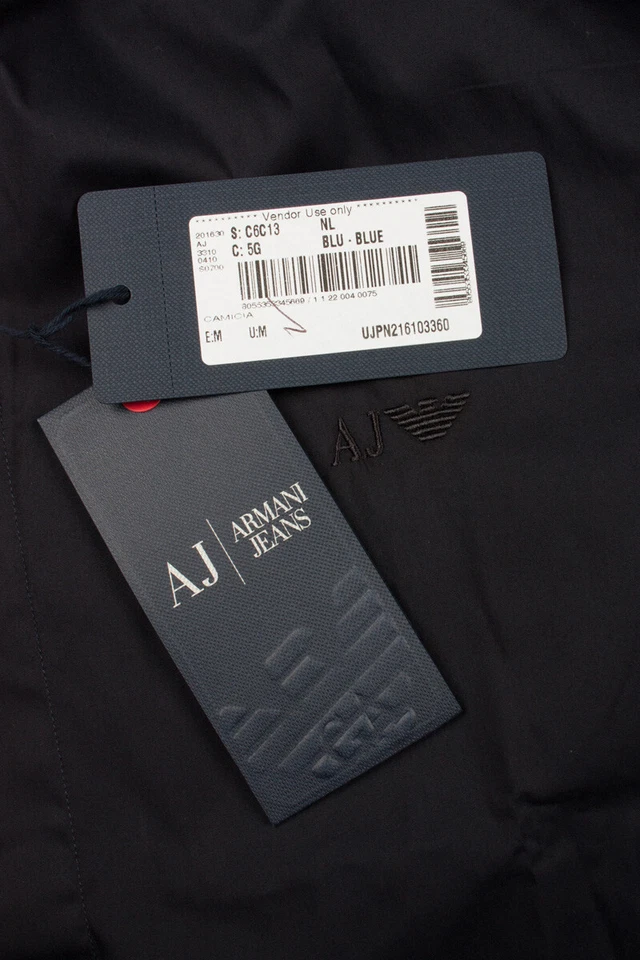 Camisa Armani Jeans Algodón Hombre Azul C6C13NL 5G Talla XXL HACER OFERTA Foto 4 de 4