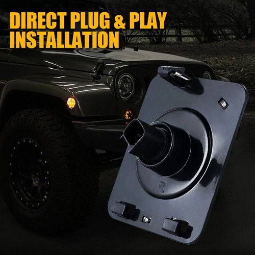 Xprite 2PCS LED Side Marker Fender Lights Amber for 2007-2018 Jeep Wrangler JK - Picture 5 of 7