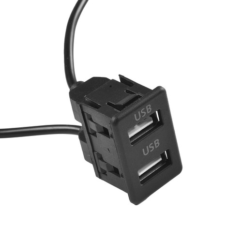 Convenient Flush Mount Dual USB Port Panel Extension for Car Dash 145cm Cable - Picture 2 of 15